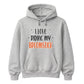 Magical broomstick quote graphic print Halloween hoodie