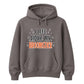 Magical broomstick quote graphic print Halloween hoodie
