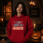 Magical broomstick quote graphic print Halloween hoodie