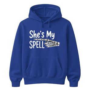 Magical couple skeleton hand spell Halloween Unisex Hoodie