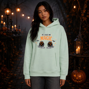 Magical crystal ball romantic Halloween Oversized Hoodie