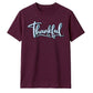 Cursive script thankful word Thanksgiving Unisex T-Shirt