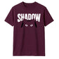 Cute Peeking Cat Shadow Typography Graphic Unisex T-Shirt