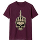Edgy skeleton hand middle finger Halloween Unisex t-shirt