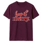 Elegant script heart typography Christmas Unisex T-Shirt
