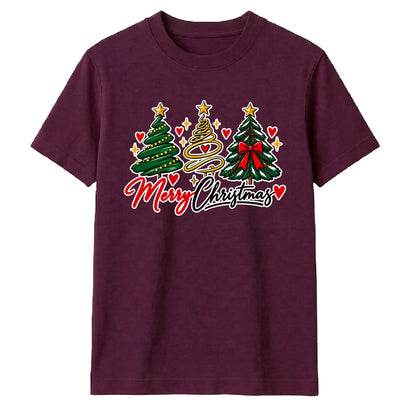 Festive decorated trees graphic Christmas Unisex T-Shirt
