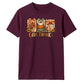 Gingham panels give thanks text Thanksgiving Unisex T-Shirt