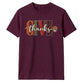 Give thanks block text script Thanksgiving Unisex T-Shirt
