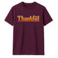 Glossy 3D block text thankful Thanksgiving Unisex T-Shirt