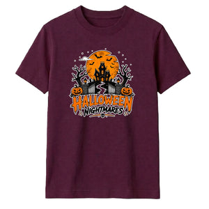 Haunted house scary night graphic Halloween Unisex t-shirt