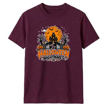 Haunted house scary night graphic Halloween Unisex t-shirt