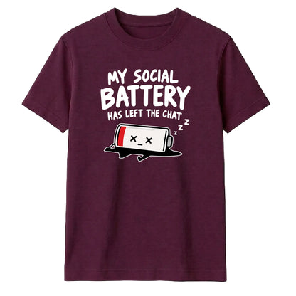 Introverted social battery dead Funny Memes Unisex T-Shirt