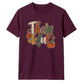 Leopard print thankful text art Thanksgiving Unisex T-Shirt