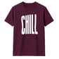 Minimalist Elongated Chill Typo Print Unisex T-Shirt