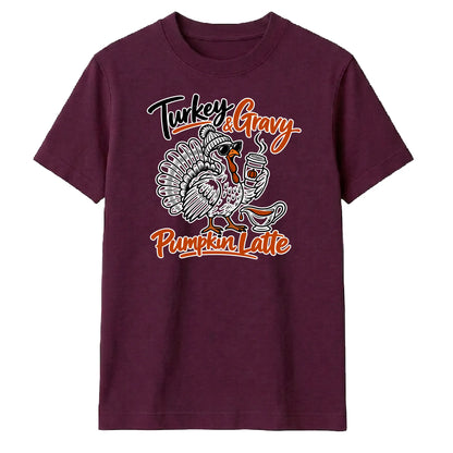Turkey pumpkin latte fun design Thanksgiving Unisex T-Shirt