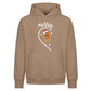 Matching Gingerbread Half Heart Christmas Oversized Hoodie