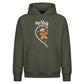 Matching Gingerbread Half Heart Christmas Oversized Hoodie