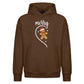 Matching Gingerbread Half Heart Christmas Oversized Hoodie