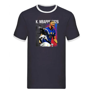 Mbappe 2026 France No10 Halftone FIFA Unisex Ringer T-Shirt
