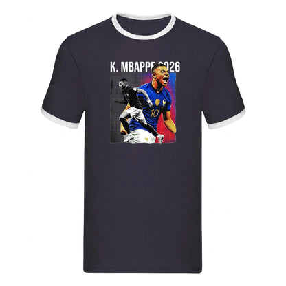 Mbappe 2026 France No10 Halftone FIFA Unisex Ringer T-Shirt