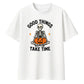 Meditating skeleton quote funny Halloween Oversized T-Shirt