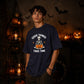 Meditating skeleton quote funny Halloween Oversized T-Shirt