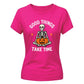 Meditating skeleton quote graphic Halloween ladies t-shirt