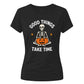 Meditating skeleton quote graphic Halloween ladies t-shirt