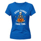 Meditating skeleton quote graphic Halloween ladies t-shirt