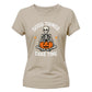 Meditating skeleton quote graphic Halloween ladies t-shirt