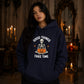 Meditating yoga skeleton pumpkin Halloween Unisex Hoodie