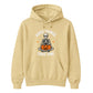 Meditating yoga skeleton pumpkin Halloween Unisex Hoodie
