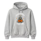 Meditating yoga skeleton pumpkin Halloween Unisex Hoodie
