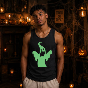Menacing eerie phantom art Glow in the Dark Tank Top Men