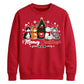 Meowy Cat Tree Graphic Print Christmas Unisex Sweatshirt