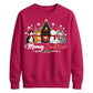 Meowy Cat Tree Graphic Print Christmas Unisex Sweatshirt