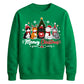 Meowy Cat Tree Graphic Print Christmas Unisex Sweatshirt