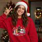 Meowy Cat Tree Graphic Print Christmas Unisex Sweatshirt