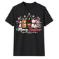 Meowy Festive Kittens Tree Graphic Christmas Unisex T-Shirt