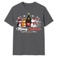 Meowy Festive Kittens Tree Graphic Christmas Unisex T-Shirt