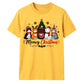 Meowy Festive Kittens Tree Graphic Christmas Unisex T-Shirt