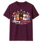 Meowy Festive Kittens Tree Graphic Christmas Unisex T-Shirt