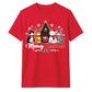 Meowy Festive Kittens Tree Graphic Christmas Unisex T-Shirt