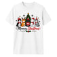 Meowy Festive Kittens Tree Graphic Christmas Unisex T-Shirt
