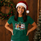 Meowy Festive Kittens Tree Graphic Christmas Unisex T-Shirt