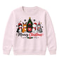 Meowy Kittens Festive Tree Graphic Christmas Kids Sweatshirt