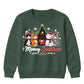 Meowy Kittens Festive Tree Graphic Christmas Kids Sweatshirt