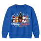 Meowy Kittens Festive Tree Graphic Christmas Kids Sweatshirt