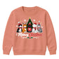 Meowy Kittens Festive Tree Graphic Christmas Kids Sweatshirt