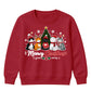 Meowy Kittens Festive Tree Graphic Christmas Kids Sweatshirt